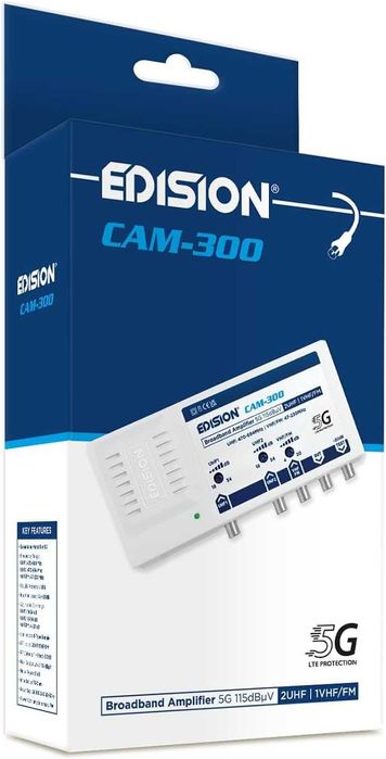EDISION Многообхватен усилвател за кабелна телевизия, DVB-T/T2 и радио