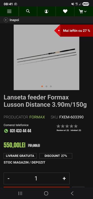 Vând lanseta Formax accela 3,90