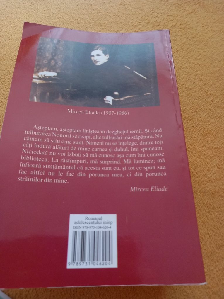 Mircea Eliade,Romanul adolescentului miop.