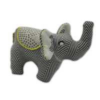 Jucarie Elefant, Material reciclat, Multicolor, Handmade, 18,5 x 12 cm