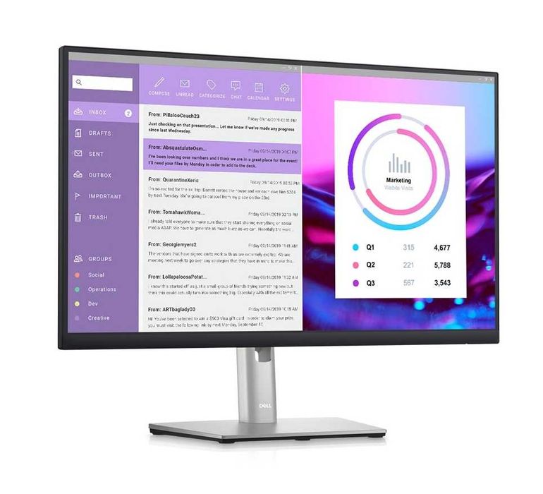 Dell P2723DE USB C RJ45 Black 27 inch QHD 2560 x 1440