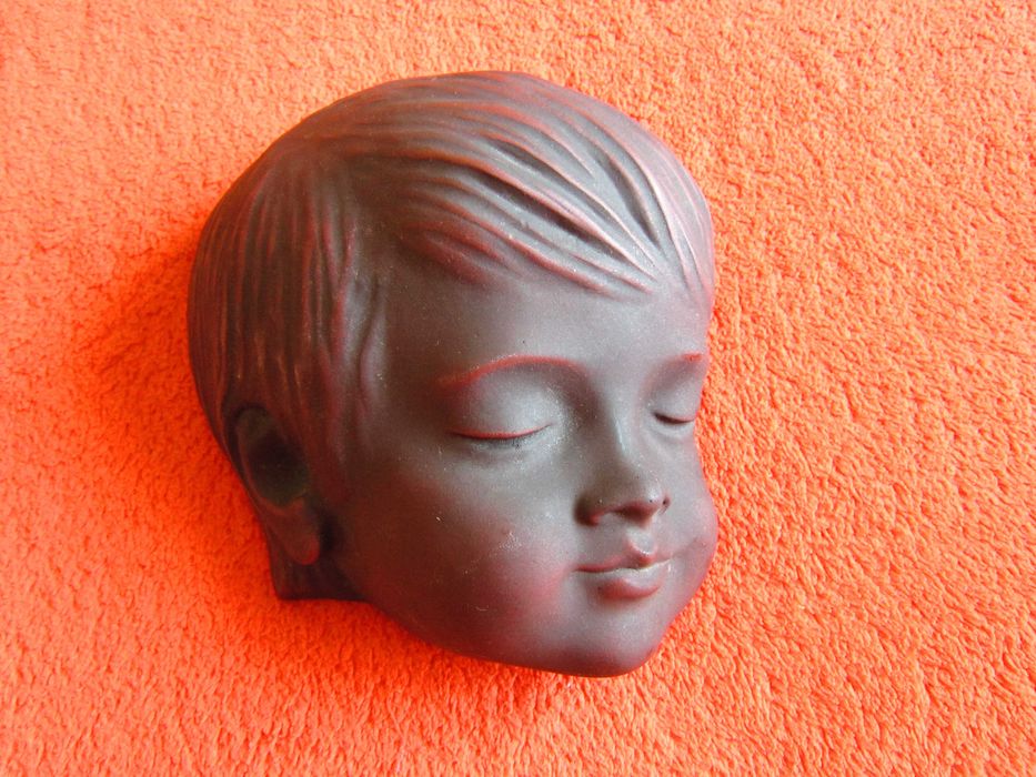 cadou rar Față de Copil handmade ceramica Achatit original Germania'70