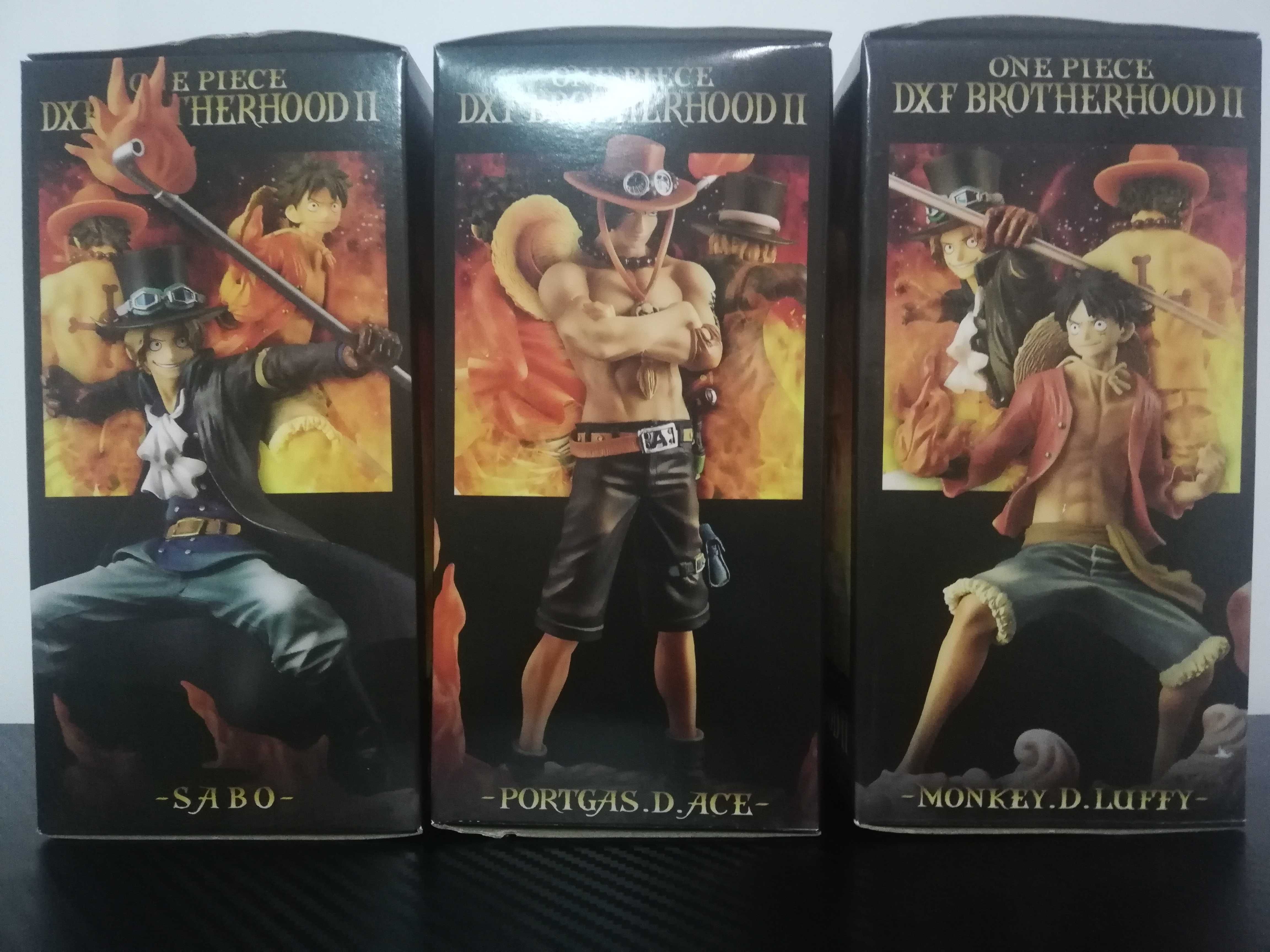 Set 3 figurine One Piece, Luffy, Ace si Sabo, 14-17 CM