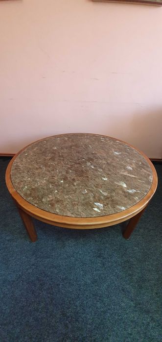 Masa de cafea lemn masiv + marmura