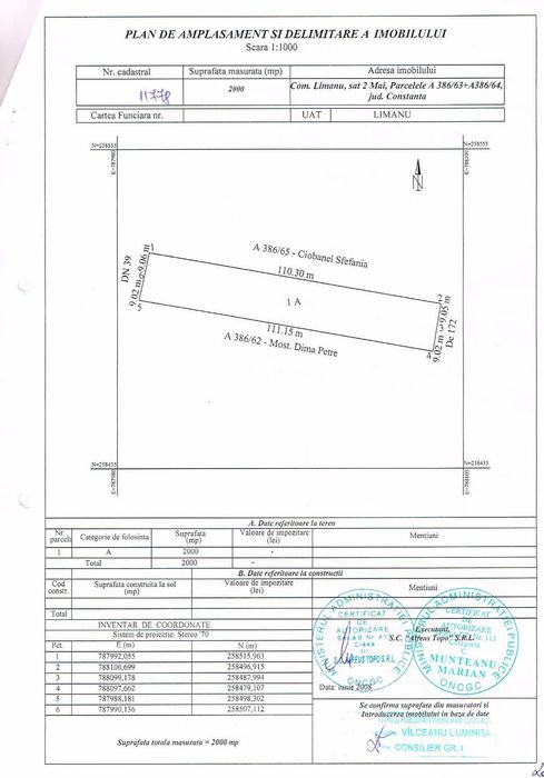 teren vama veche pe partea cu marea  2000mp