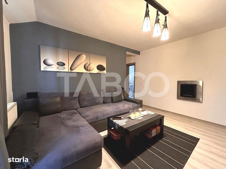 Apartament de vanzare 2 camere mobilat utilat balcon parcare Selimbar