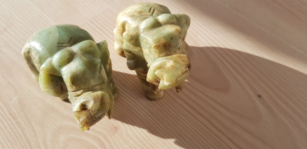 Elefanti Jad verde 1.7 kg! Antichitati, 2 statuete