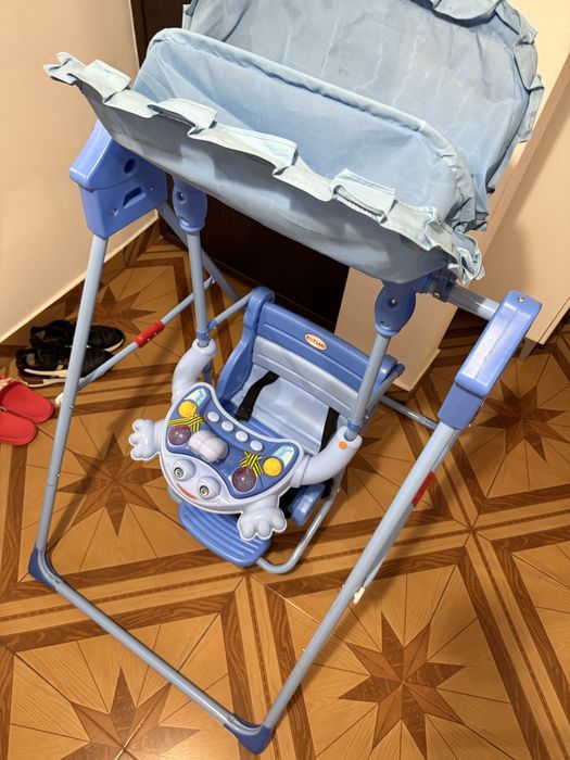 Leagan copii albastru pliabil