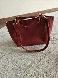 Червена кожена чанта от естествена кожа Дафне