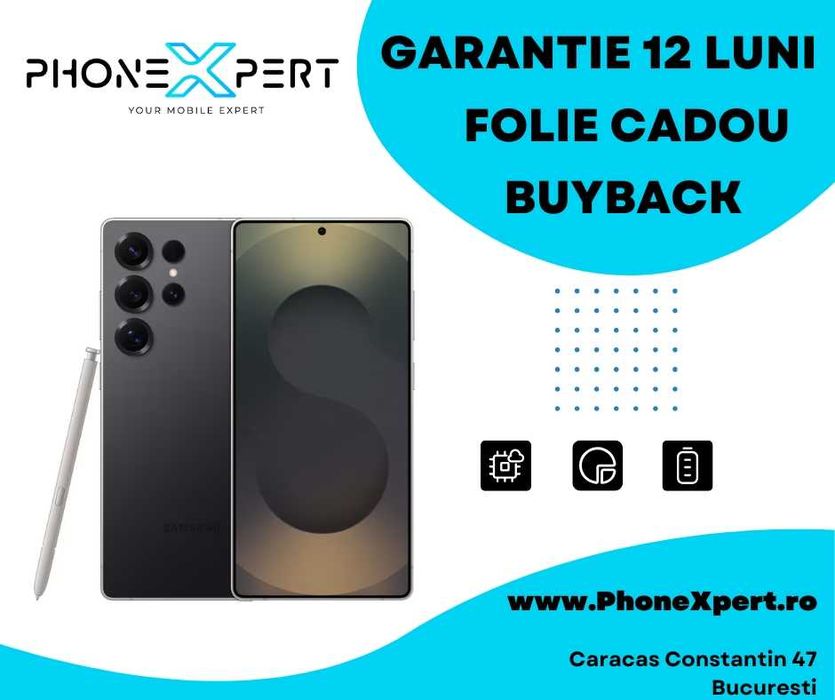 PhoneXpert SH - Samsung Galaxy S25 Ultra 256GB Ca nou Black 19 Cicluri