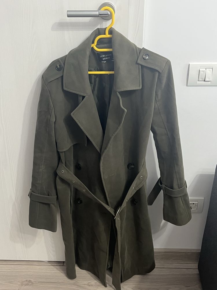 Palton lung kaki dama ideal pentru 170cm si 65/75 kg