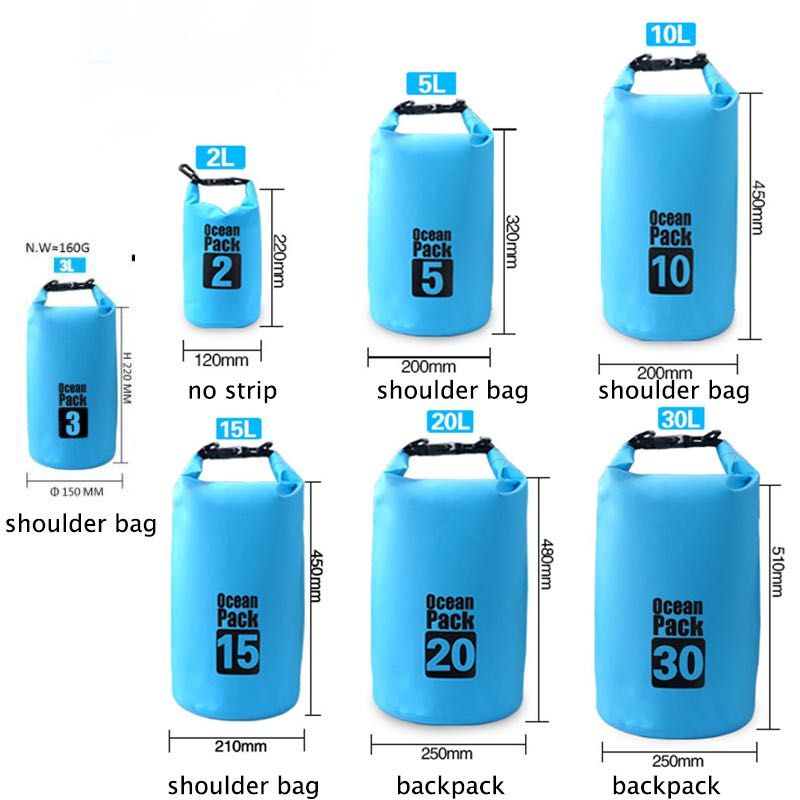 Rucsac impermeabil de tip drybag, Tecos, 5L, 10L, 15L sau 20L