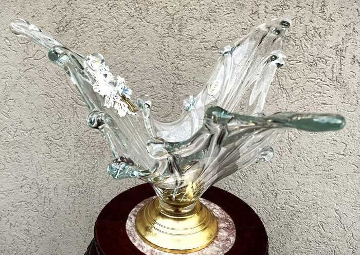 Superba fructiera Art Deco-cristal-alama aurita-Italia