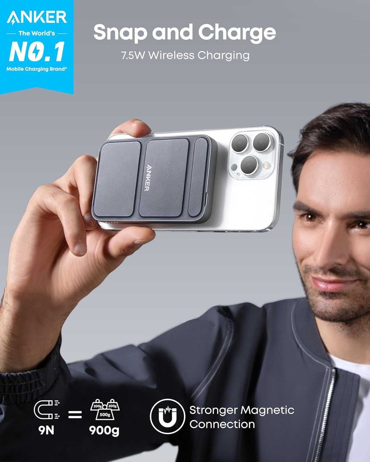 Anker 622 Magnetic (MagGo) 5000mAh Upgraded Version външна USB батерия