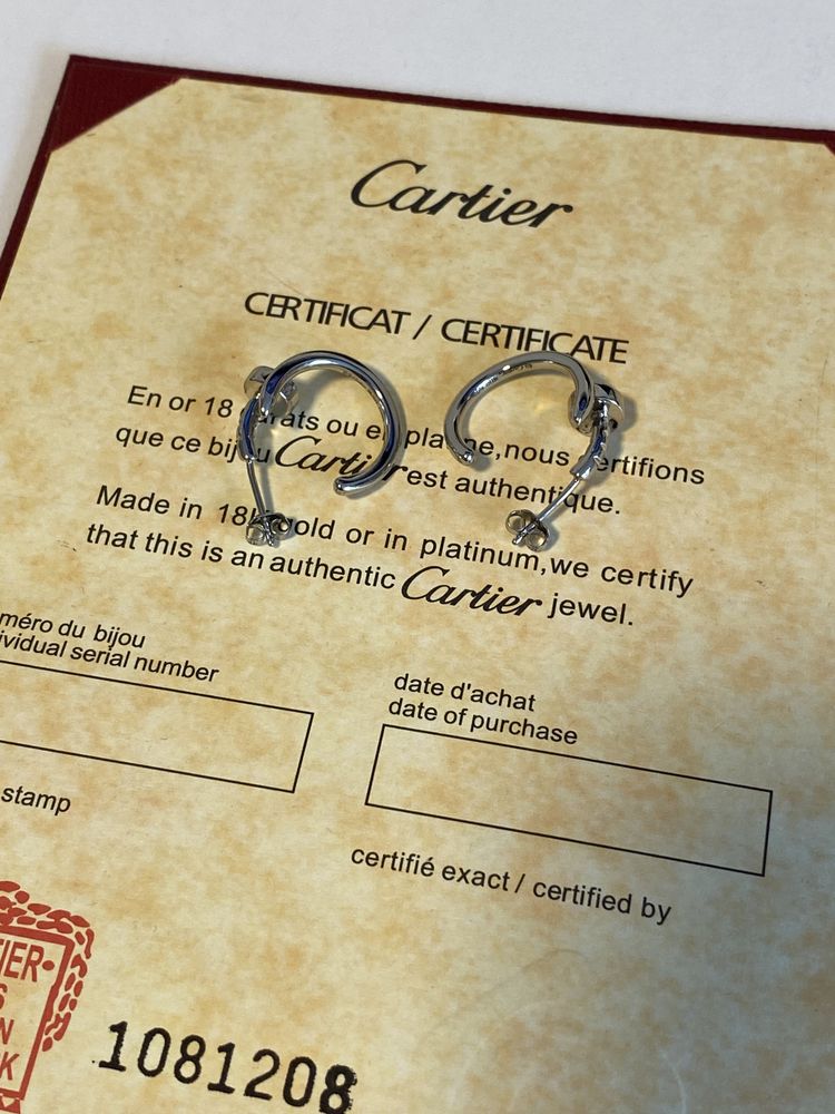 Cercei Cartier Cui White Gold 750