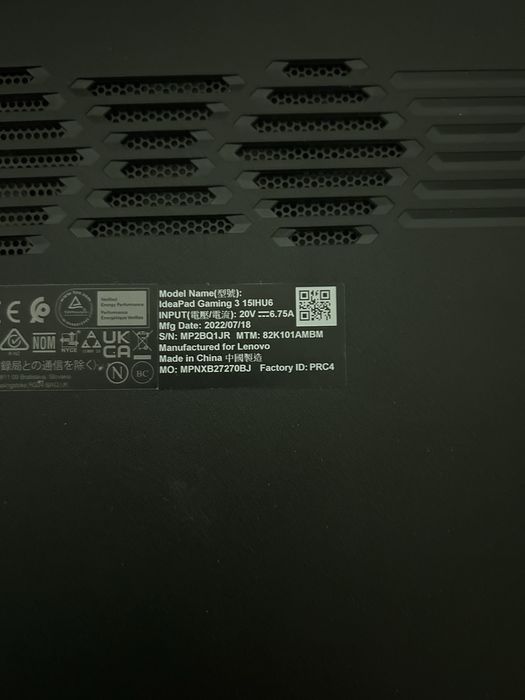 Lenovo IdeaPad Gaming 3 – Intel i5, RTX 3050, отлично състояние