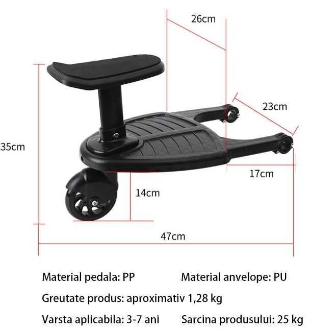 VAND adaptor de carucior pentru al doilea copil, remorca carucior