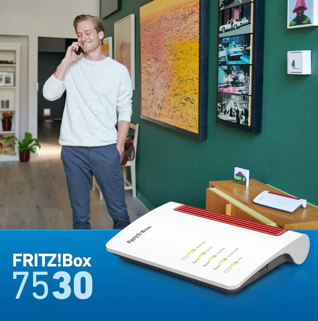 Рутер FritzBox7530, 3G+4G (LTE) 4xGigabit-Ethernet 10/100/1000 Base-T