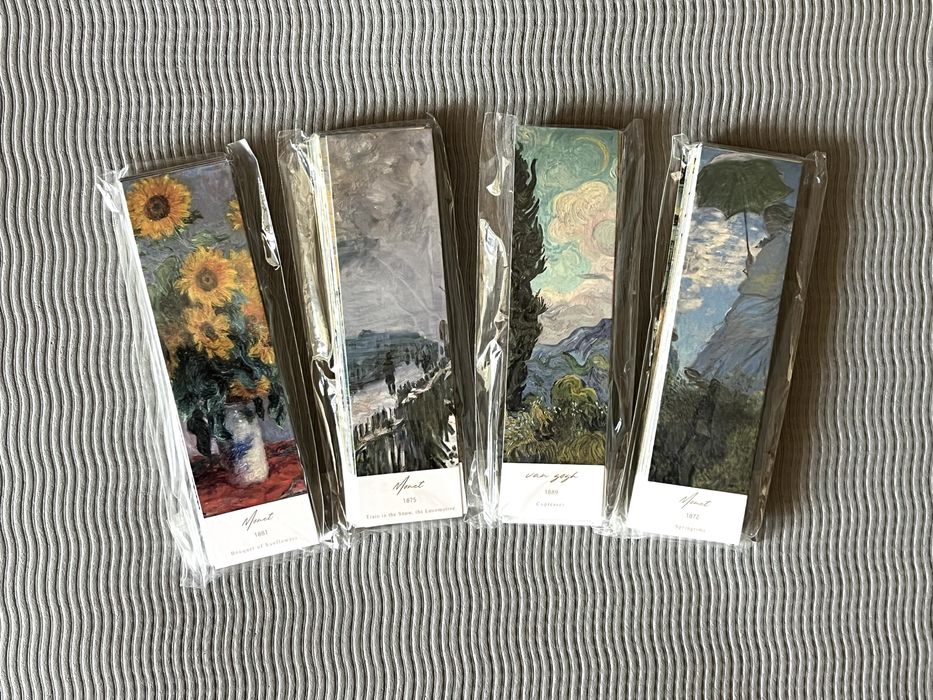 закладки для книг(клод моне,ван гог)