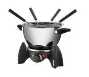 Комплект електрическо фондю Unold, 500 W, Инокс/Черен