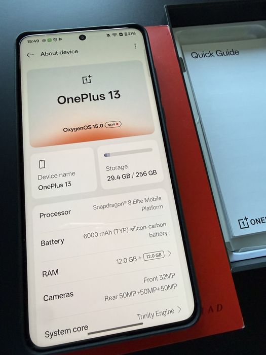 One Plus 13 , 256 GB , 12 Gb Ram