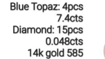 Set aur cu diamante si topaz sky blue