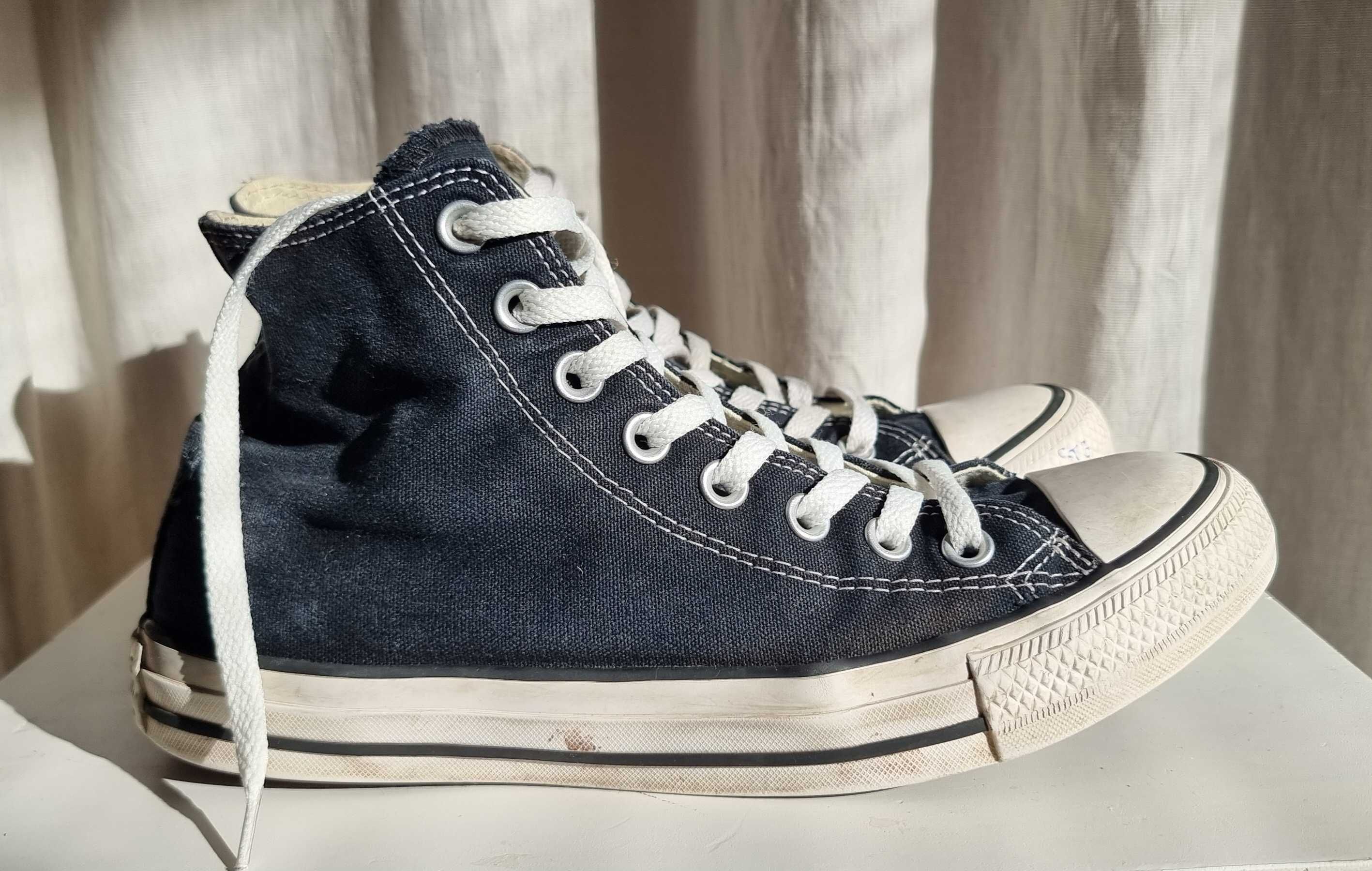 високи черни кецове Converse, us 7, uk 6.5, eur 40, 25см