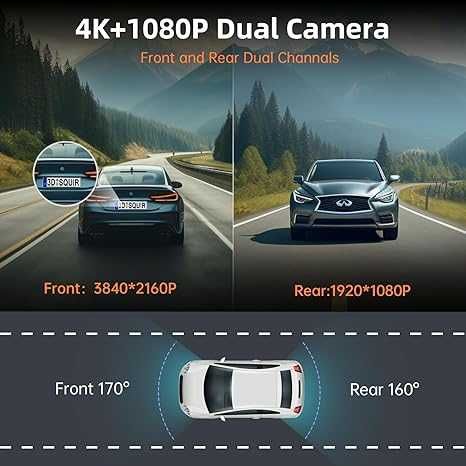 4K+1080P Dash Cam Front and Rear