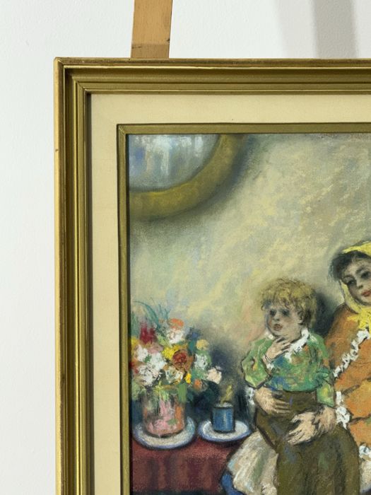 Interior de Familie, Tablou Original Semnat Ion Bărbulescu (B'Arg)