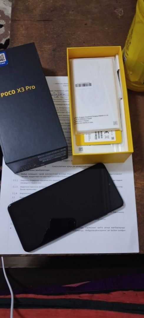 Продаю Poco X3 Pro 6/128 GB коробка и документ в хорошем состоянии..!