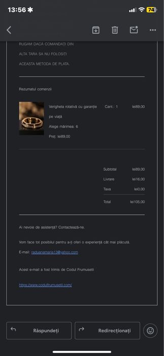 Verigeta rotativă inox