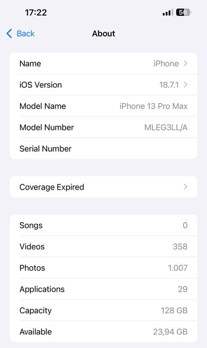iPhone 13 Pro Max LL/A | $470 | 128Gb | 96%