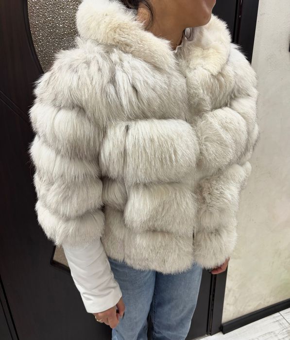 Палто от естествен косъм (лисица) и естествена кожа – 3 в 1