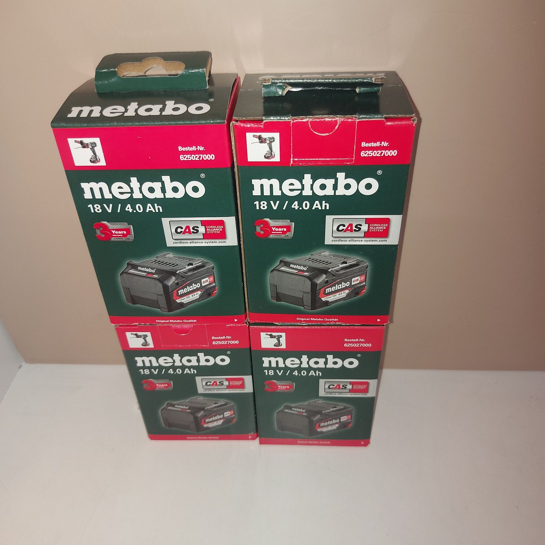 Нови батерии Metabo 18V 4Ah и 5,2Ah