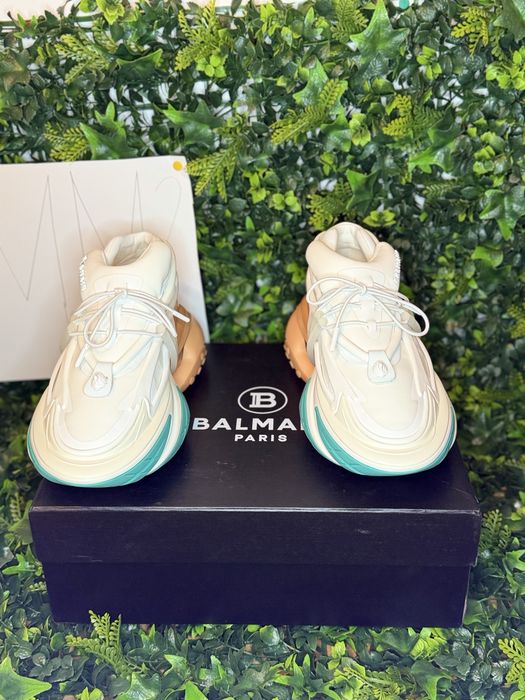 Adidasi/Sneakers Balmain Unicorn white orange