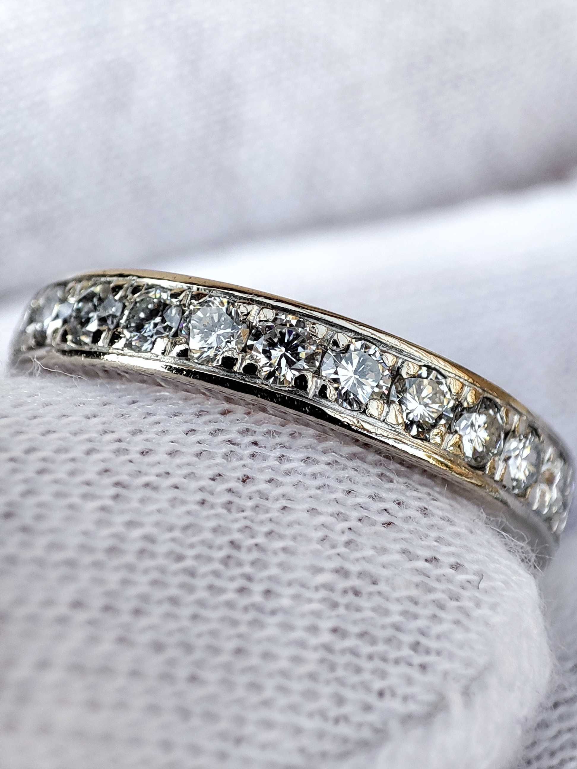 Inel Aur 18K Diamante Briliante Eternity Memory Traditional Aniversar