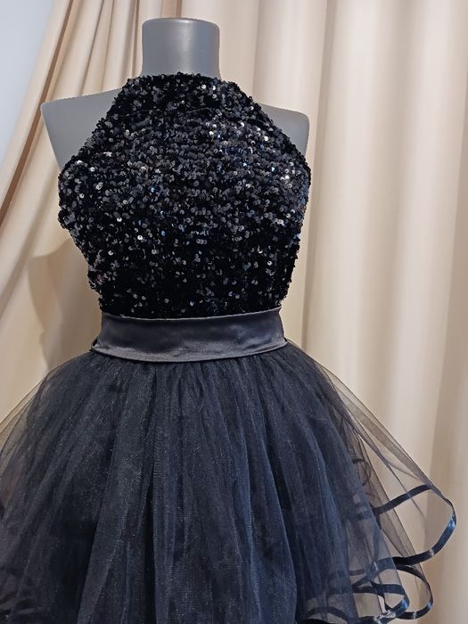 Rochie eleganta de ocazie  tull si paiete