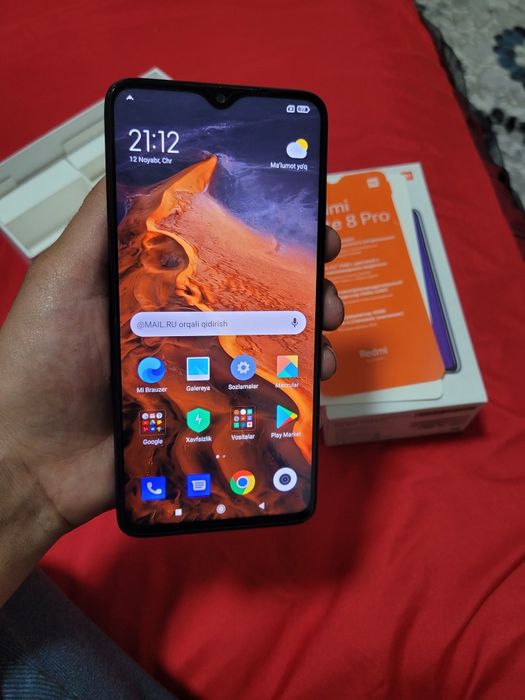 Sotiladi : Redmi Note 8 Pro
Xotira : 6 ga 64
Karobka dakumentli bir q