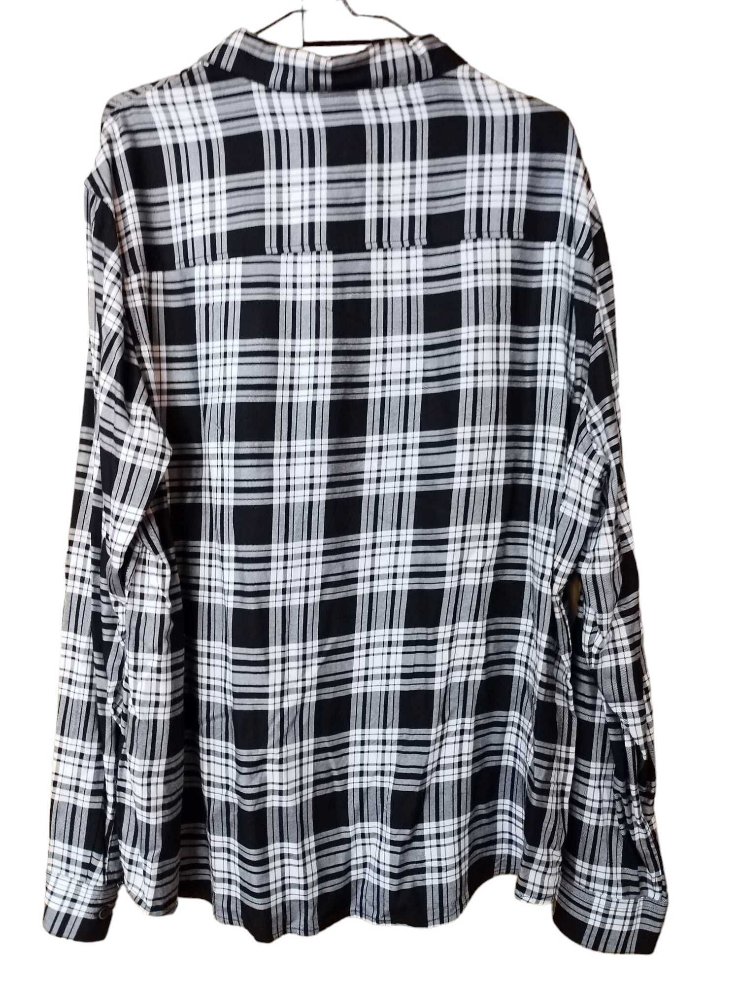 Мъжка карирана риза H&M, 100% вискоза, XL
