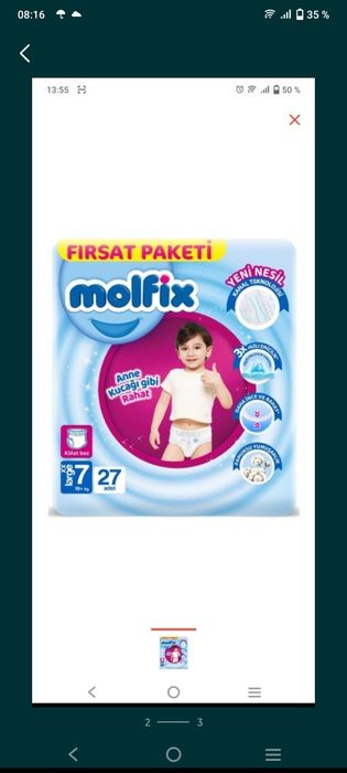 Продам трусики подгузники молфикс размер 7,