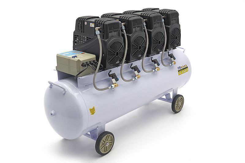 Безшумен компресор с намален шум, без масло 200 л 8 ср нвм