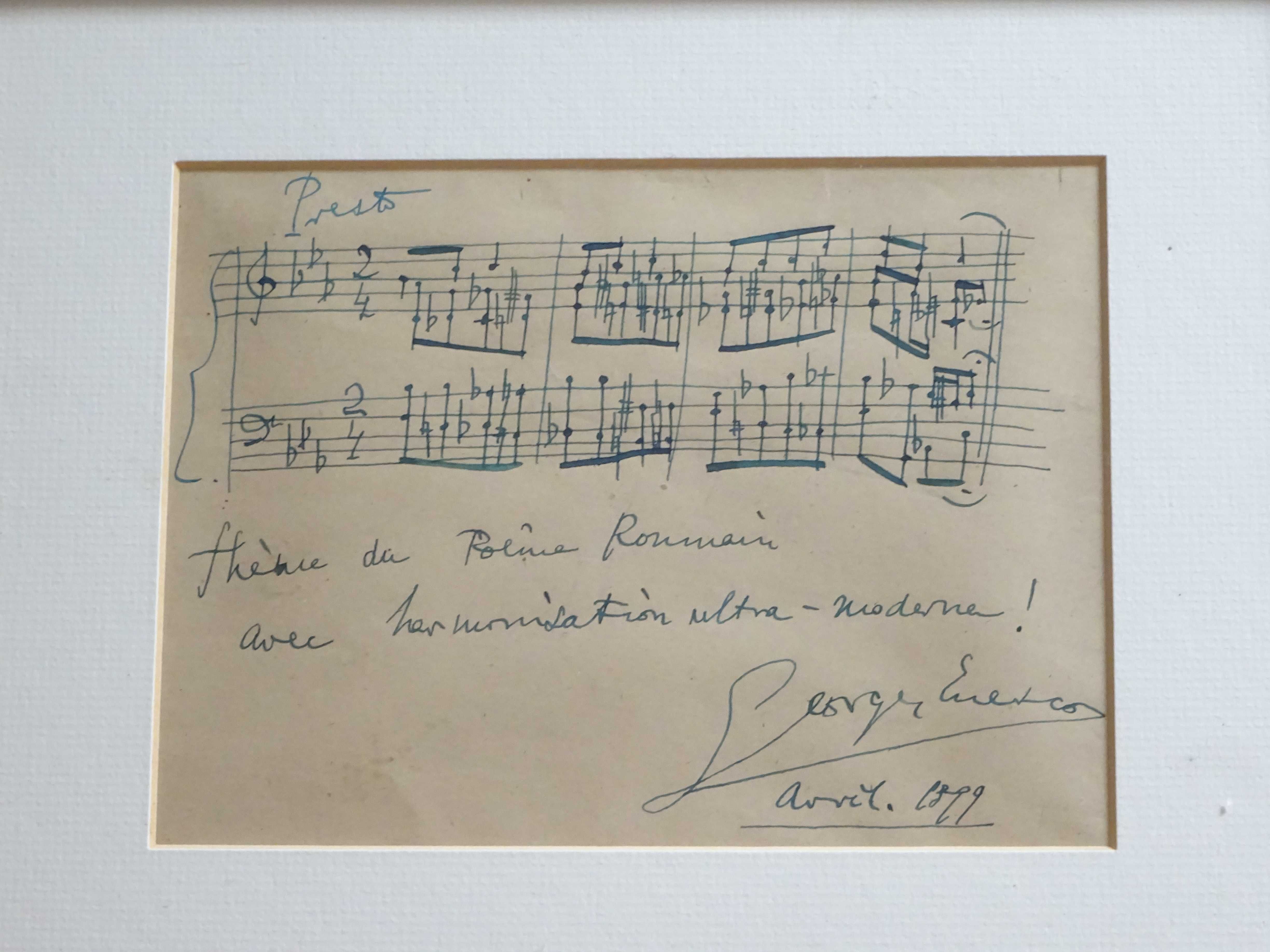Partitura George Enescu - Piesa de colectie