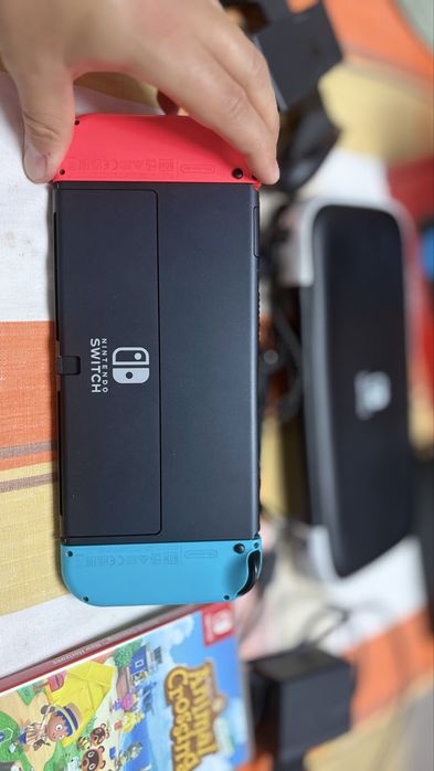 Nintendo Switch Oled+Joc+Card-Pachet Complet-Ca NOU-Cutie-Husa-Super