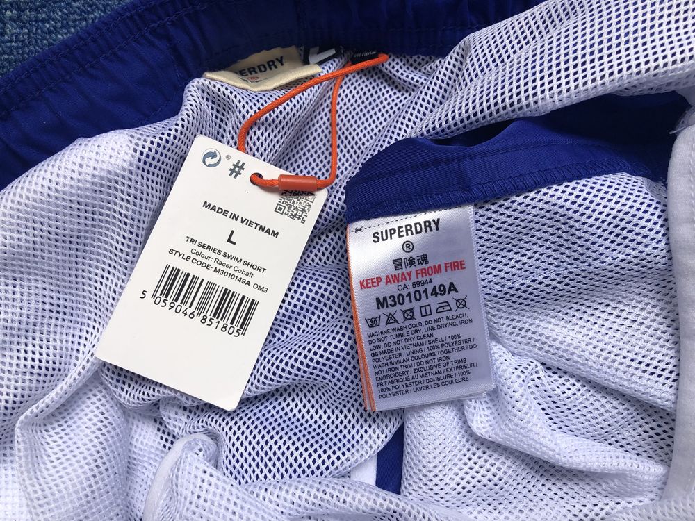 НОВИ Superdry Tri Series Swim Shorts ОРИГИНАЛ мъжки плажни шорти M
