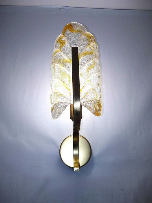 Aplica (1 din 5), MCM Art Deco, Carl Fagerlund, sticla Murano, vintage