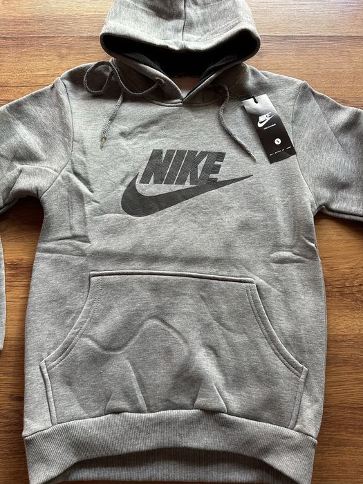 Мъжки суитчер Nike в сиво,памучен,с вата