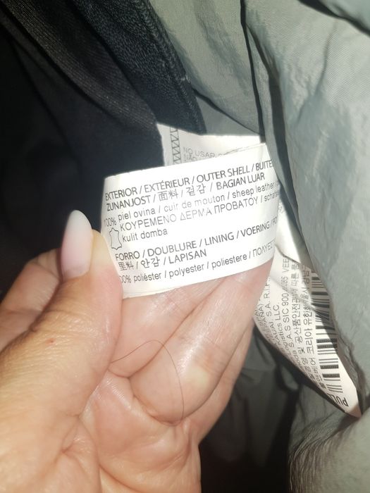 Geaca de piele naturală, Pull&Bear,  XS/S