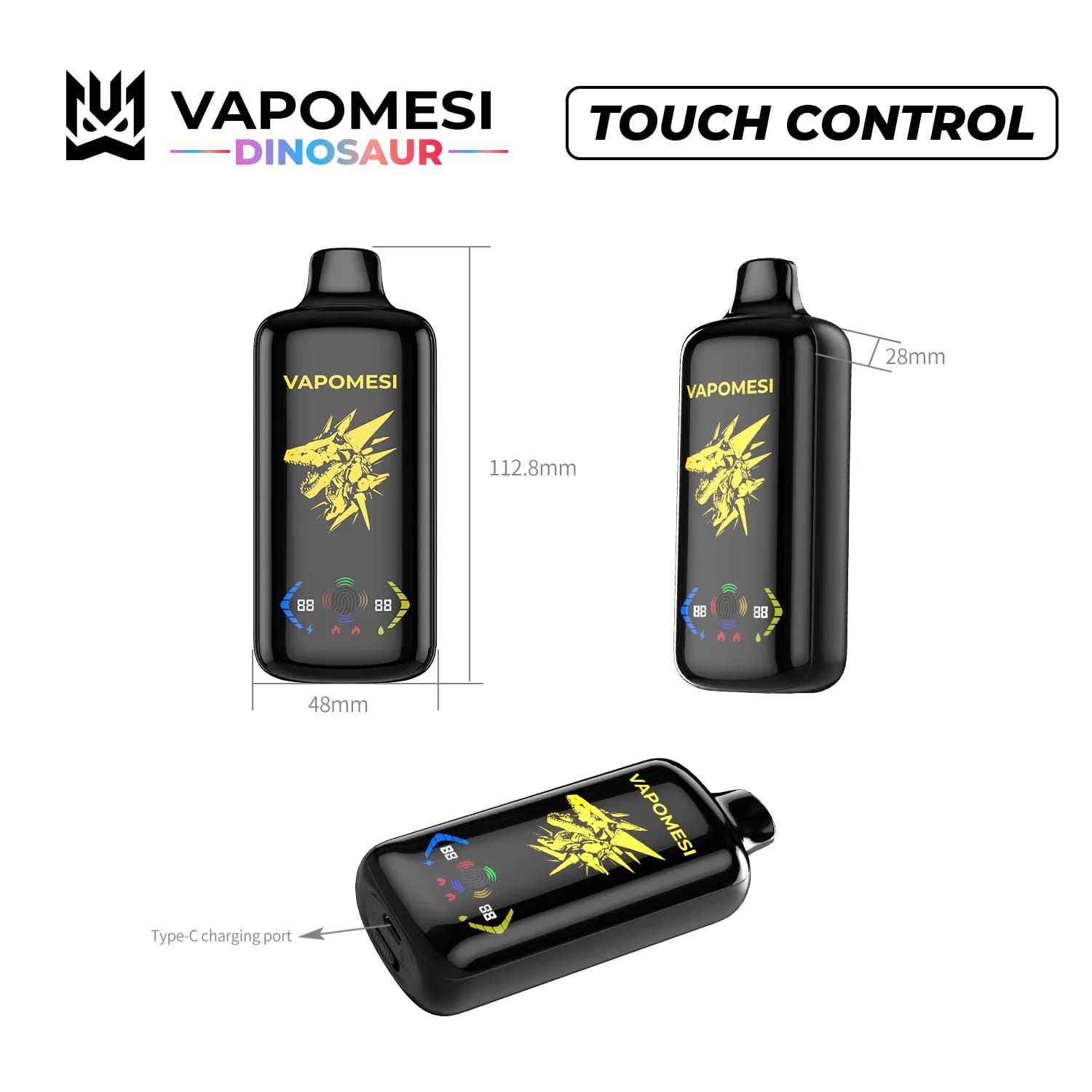 Promotie!! Vape 50.000 Puffs Display Touch Screen Reincarcabil