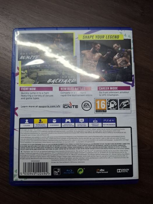 UFC 4 PS4 новый диск