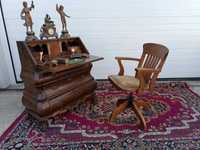 Антикварен Американски офис стол Кресло с винтов механизъм